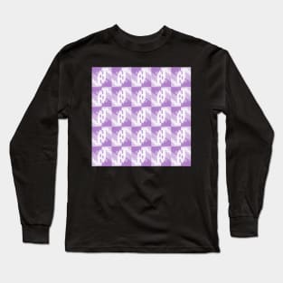 Halloween Haunted House Pattern Purple Long Sleeve T-Shirt